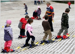 Children Learning to Ski at the Ski Club of Ireland
